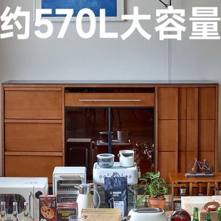 中视实木斗古柜客厅墙多功能储物柜USY沙发电柜旁靠置物柜餐边收