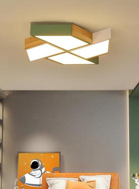 儿CS248童房灯卧室灯简约现代男吸孩孩卡通房间创意风主车原女木