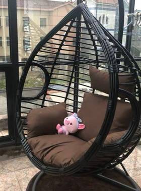 摇椅FID单人吊粗藤篮椅子室内秋椅千藤人椅阳台户外家用摇篮吊双