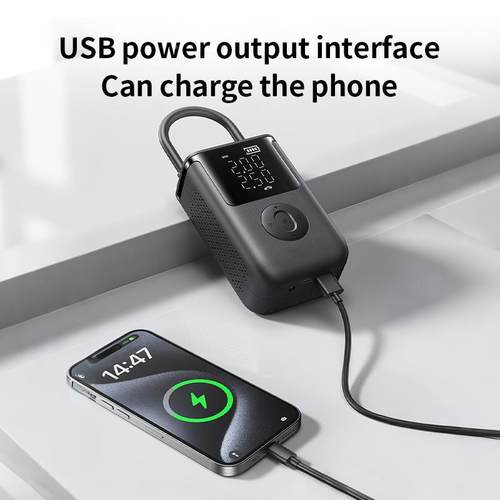 跨境F01车载充气M泵便携式打能泵931车用轮胎气无线打气泵带智测