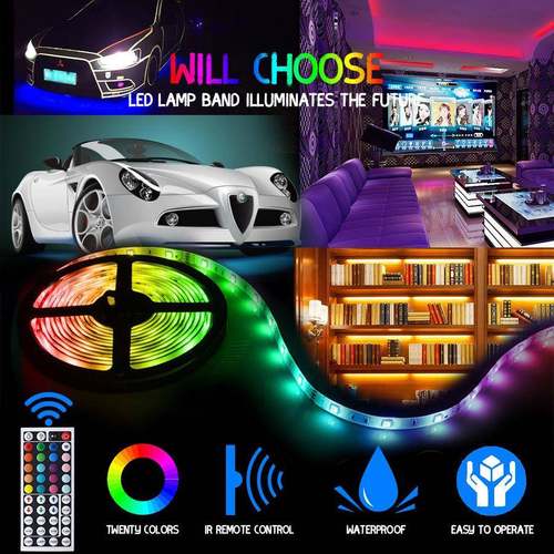 led灯3528RGB10米装44键双输出滴防水变带色软灯条6胶00灯套5050