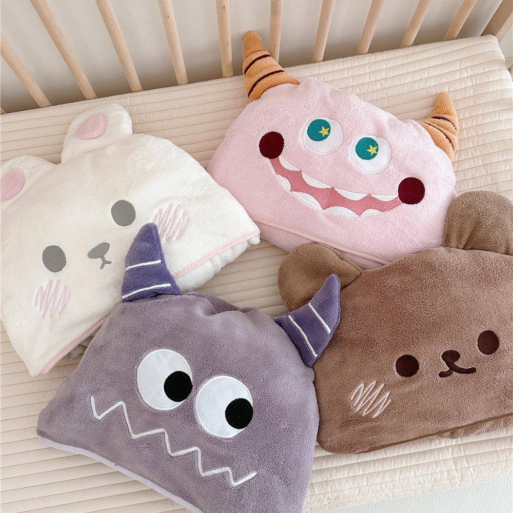 可防爱卡通戴帽毛巾巾吸水纳米滑纱速无品牌/干浴家用童成人洗澡