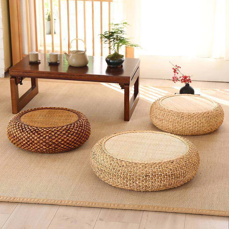 地上坐垫纯色10237283坐墩榻家厚用日式蒲团草编圆形加茶几坐垫藤,居家布艺,美臀垫/保健坐垫,淘宝优惠券,粉丝福利购,淘宝优惠卷
