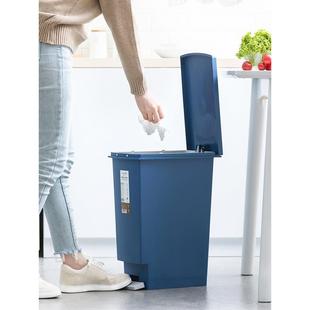 R用容量茶花用拉圾专大用HI8湿带盖垃圾桶厨房商家用厨余筒VIA干