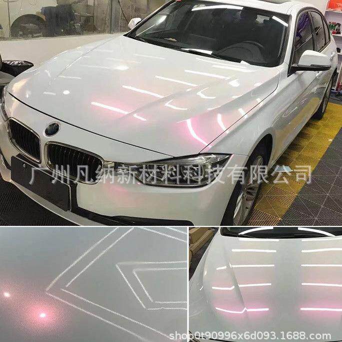 工厂现货汽车改色钻石变色系列低粘亮光星空改色膜白魅金紫魅红
