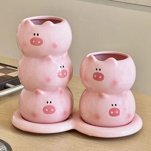 新款pxx8MJJ6可爱高颜值台面厨房筷子家用具纳陶瓷筷沥收水勺餐收