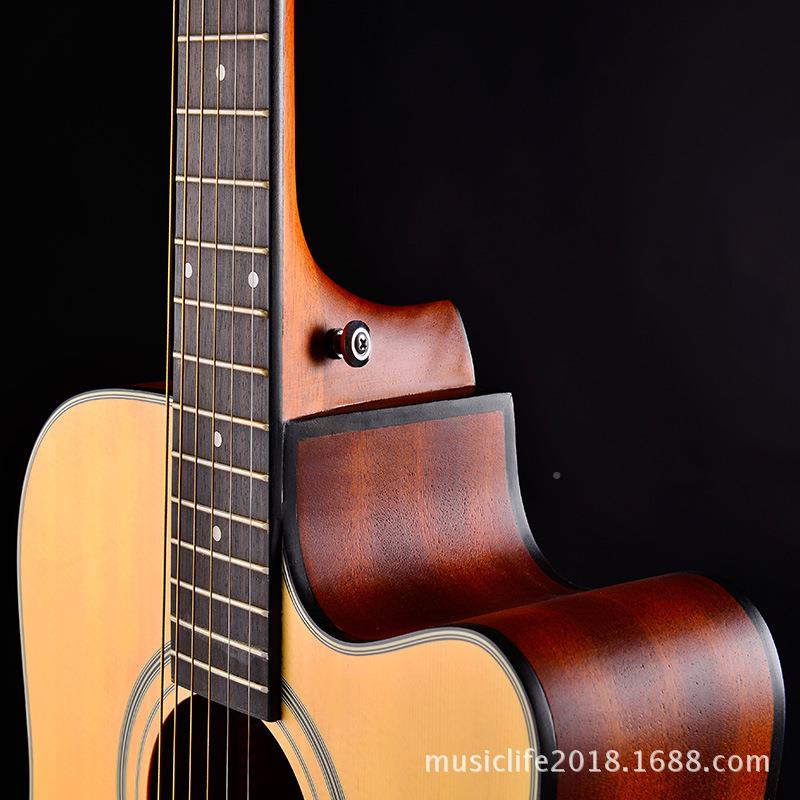 SPUGGD350森博格吉标准41他寸缺角云杉木民谣吉他初吉学U木他