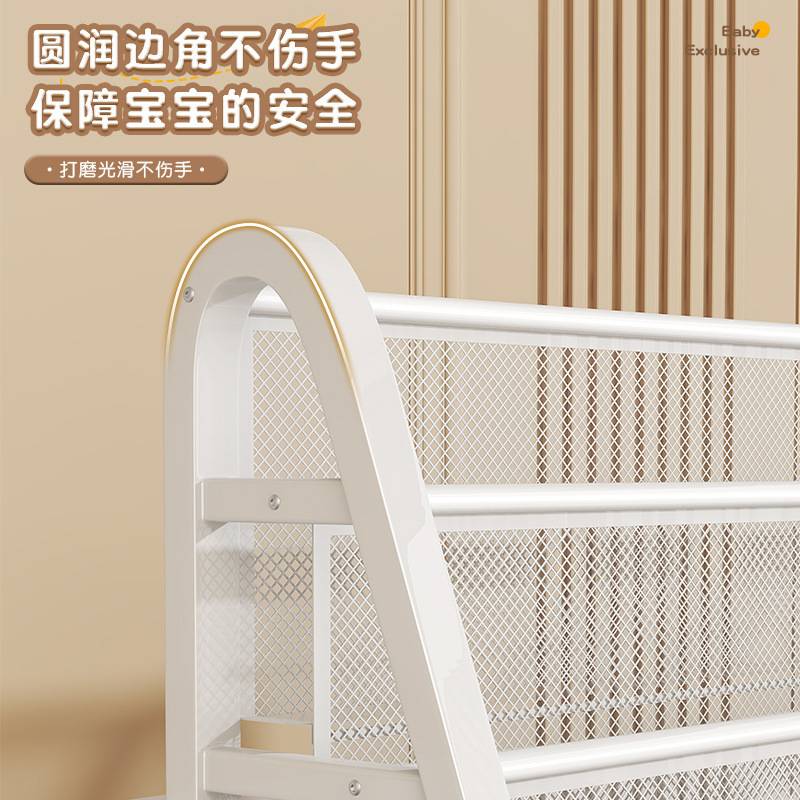 儿童书架家用绘本架阅读区移动玩具收纳架简易宝宝书柜置物架落地
