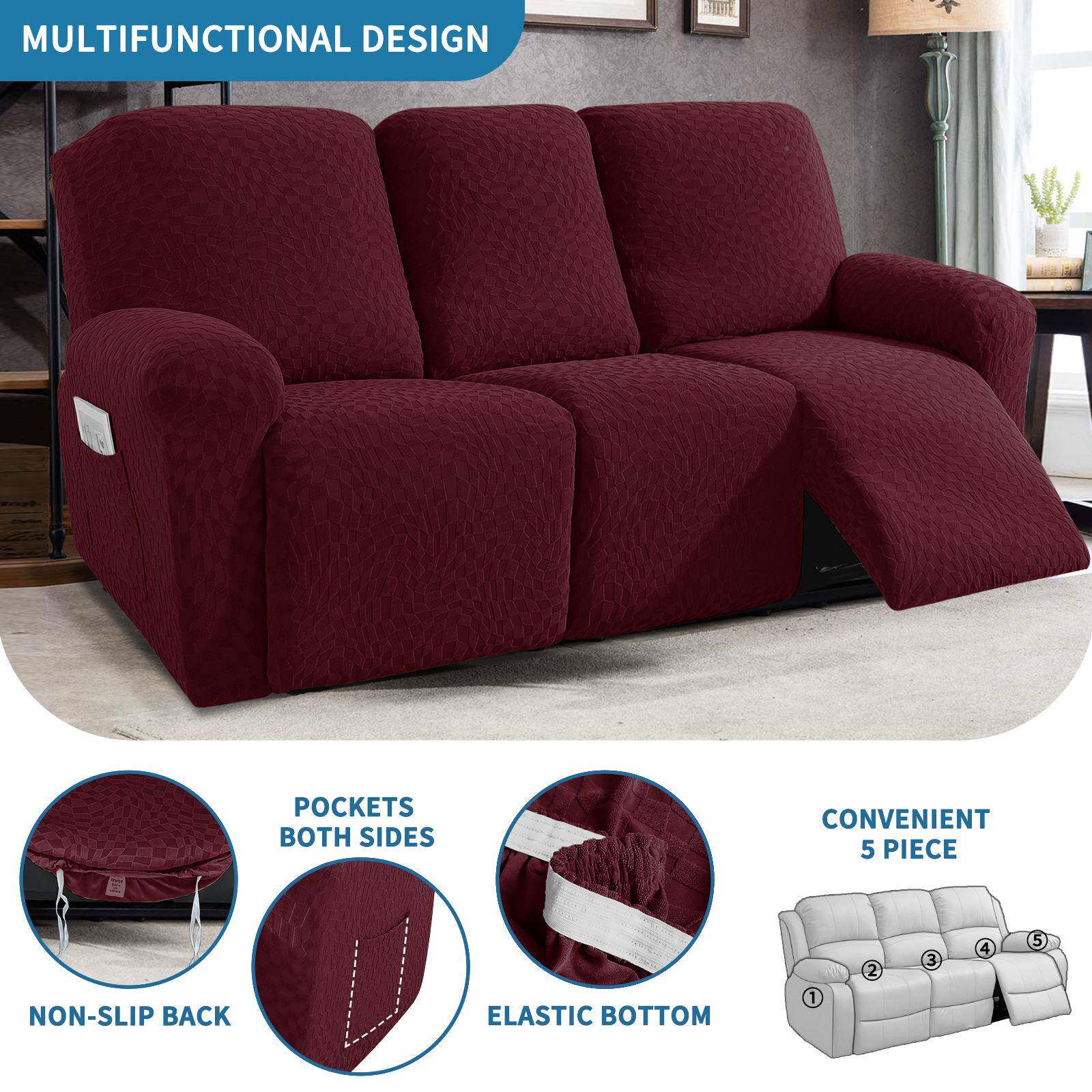 椅套防水发弹力提沙花躺椅套柔软躺椅沙发套带躺口变形格按袋可水