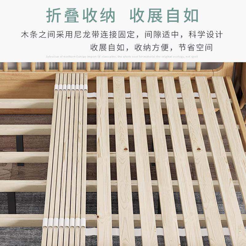 实木床板杉木床板实木排骨架折叠IAL木板板榻榻铺硬垫片米条木床
