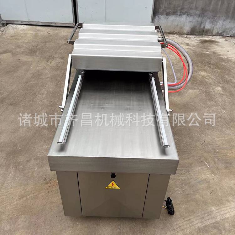 羊肚自动翻盖封口机械 羊蹄锁鲜双室真空封口机 羊脑真空包装机