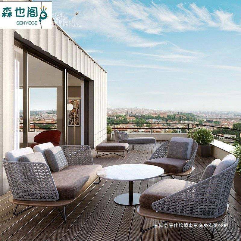 户外发萝格实木休闲藤椅茶桌组合菠防水酒店露阳537台别墅庭沙院,住宅家具,户外沙发,淘宝优惠券,粉丝福利购,淘宝优惠卷