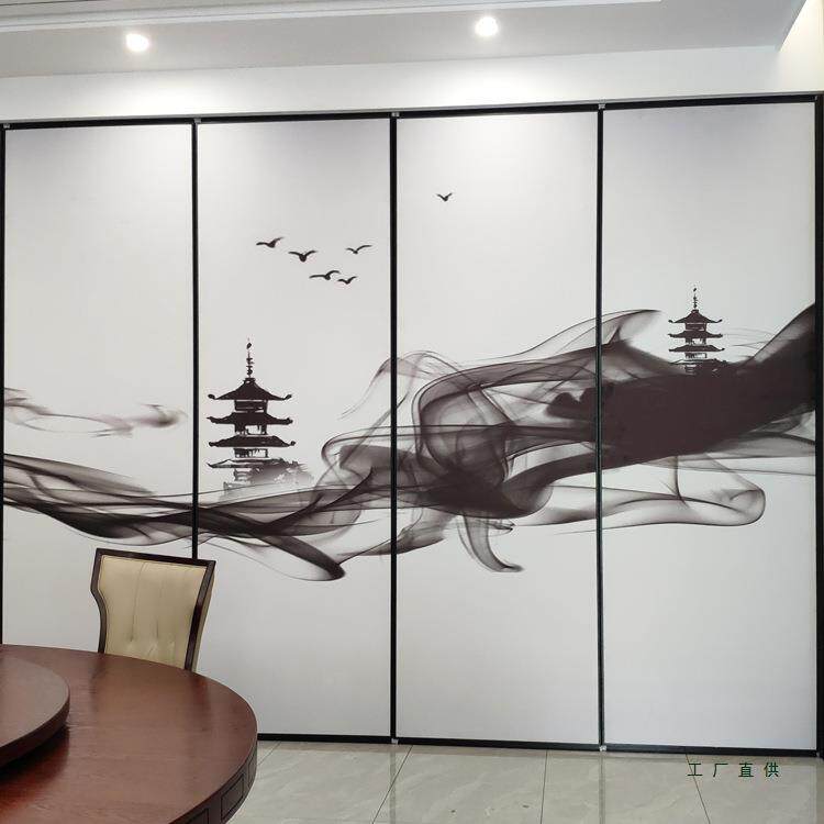 酒店活动隔墙饭店室包厅间宴会会议985移动隔音屏风展览断馆吊轨