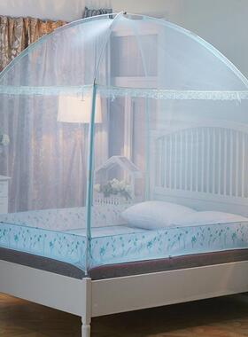 蒙古门包蚊帐家用1.m577d+xhkl支架防摔1.2三m开1.81.0米床单人学