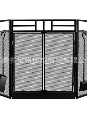 铁艺简壁17272炉网片约现代壁炉屏风组合式壁工具折炉叠款