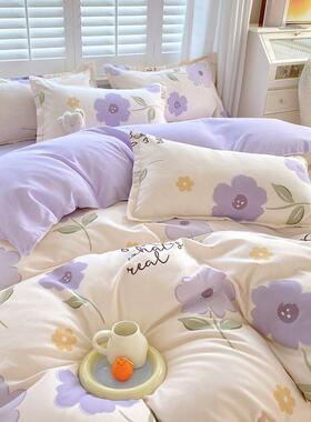 四四件套纯棉套100加被厚套床季单学生宿舍AL101263三件床品4旅行