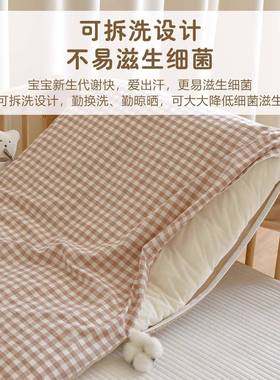新婴宝儿全棉A生类床褥垫子宝纯儿棉花床褥幼儿园童午962睡铺被