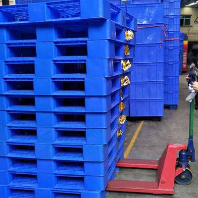 121网格防川字塑料托盘加厚九仓库叉车脚塑胶卡wg004板可加钢管潮