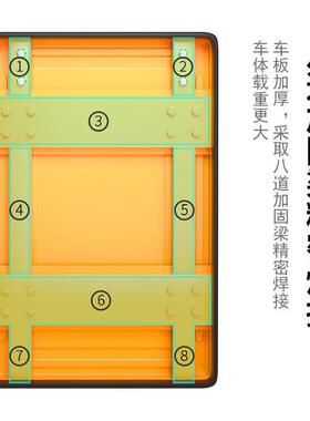 货钢公板小推车运拉货平板车手推车搬车ONZ折叠推轻便家用办拖车