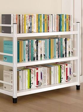 厚钢制WRM书室架落地多层厅放书大容量结实学生书柜书白色客书房