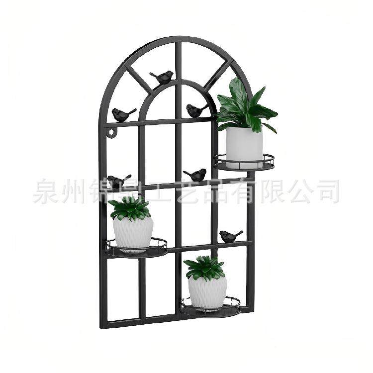 厂家直销欧式铁艺内台壁挂花架子阳田园铁艺HAP植物架室架墙壁花