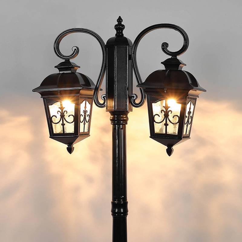 太阳能路灯户外防水led超亮新农村家用花园别墅高杆3米草坪庭院灯