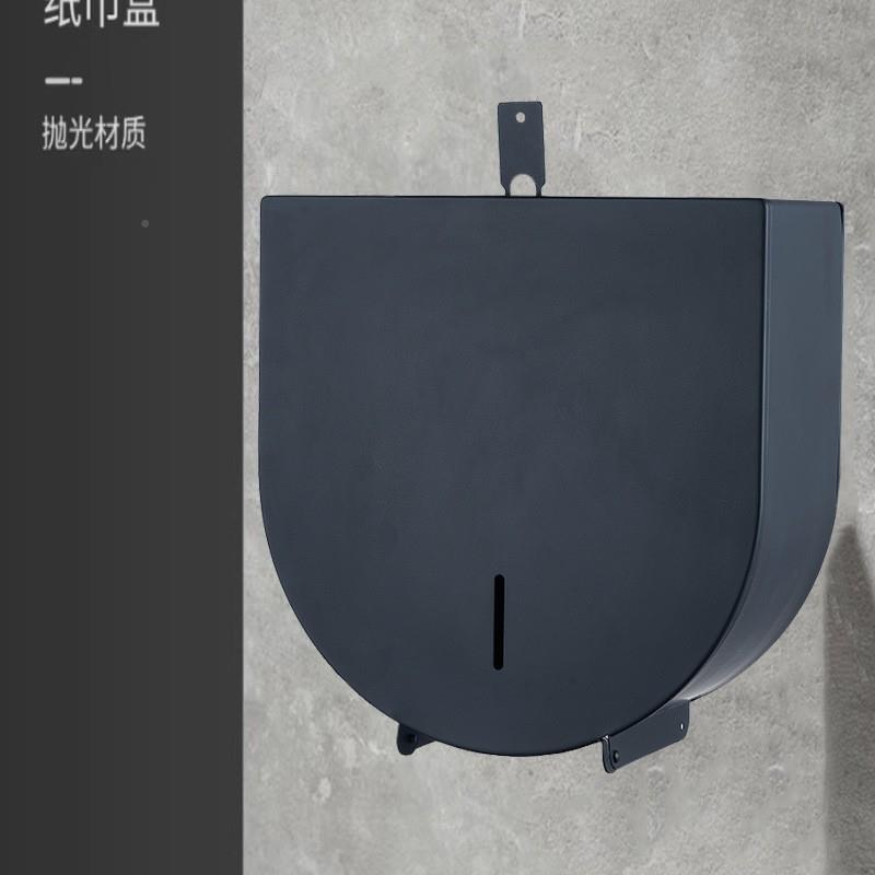 免打孔不钢锈卷大纸盒纸巾盒厕IXH所壁挂卫式酒店防水生间商场商
