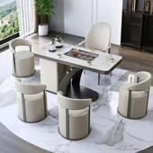 轻奢岩板桌阳台茶小椅组合用现代小户型茶几客厅家茶XTM台烧水壶