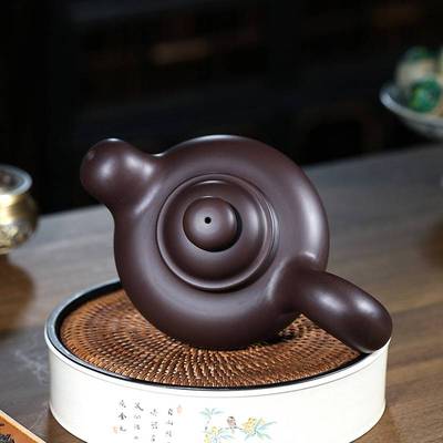 密文发货宜兴原矿百目紫泥全手工紫砂壶 道洪松鼠泡茶壶家用茶具