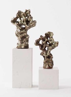 中式抽象太湖摆件黑色大石样F87MS6ST石板房间售新楼理处客厅茶几