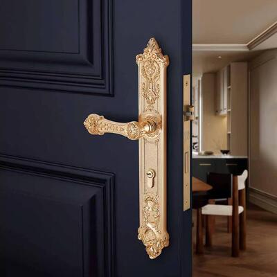 泰好铜锁门锁式全铜门TH85-12924锁K内金卧室锁房欧门锁室实木门