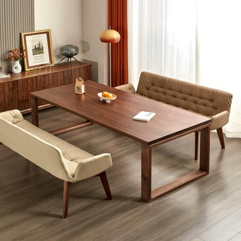 北美黑胡桃木餐桌莫比樱桃QSF原木书桌木风白蜡木作实木工茶桌台