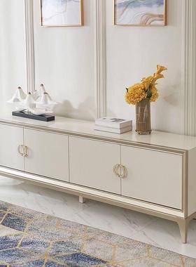 新电美式轻奢实木视柜客小厅茶几组合代意式后现简约家用户VJQ型