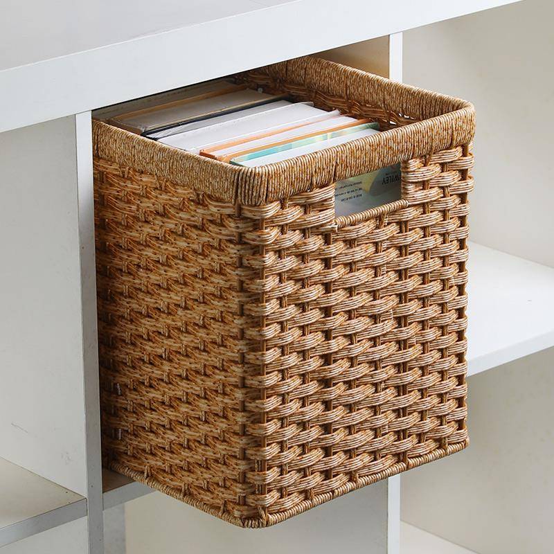 格形子。柜仿F768MMS9藤编织收筐日式收纳篮方收纳盒杂物整纳理储