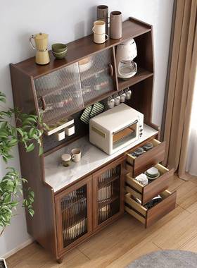 现边代酒实木餐柜简约客厅柜储茶水柜厨房物柜收纳柜橱柜一OAE体