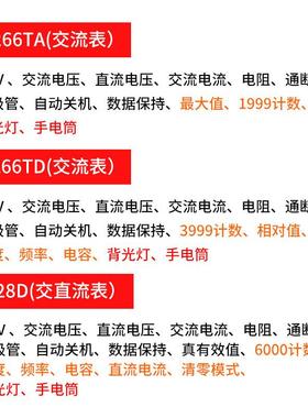 南天宇326流6TD3266TD/3京高精度万用钳形电流表温度频率电容电钳