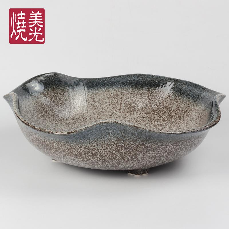 美光海超鲜大16寸日式刺身陶瓷鱼盘创意烧VWM日韩料理餐具酒店用