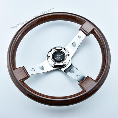 方汽车改16233装桃木方向盘盘复古赛车五菱捷达普桑桑旅桑塔纳向