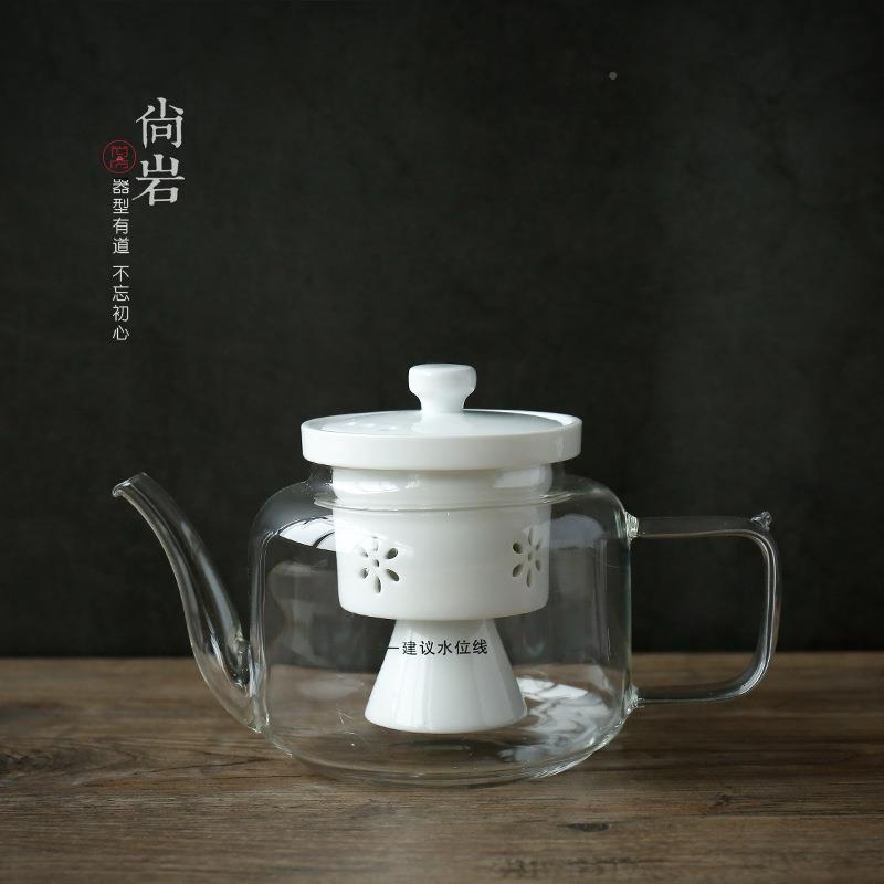 黑蒸汽煮温茶器家用玻璃普洱煮茶陶瓷过滤STL001内胆茶电壶陶炉茶
