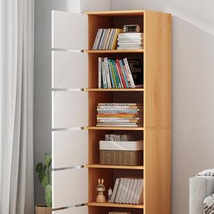 书架置物架落靠272地多层卧室墙收纳柜飘窗用柜家转角缝夹格子架