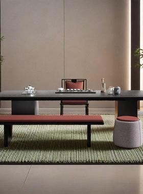 中轻奢组合桌椅一体茶桌现式代简约书桌亚克力阳泡台茶NPW客厅悬