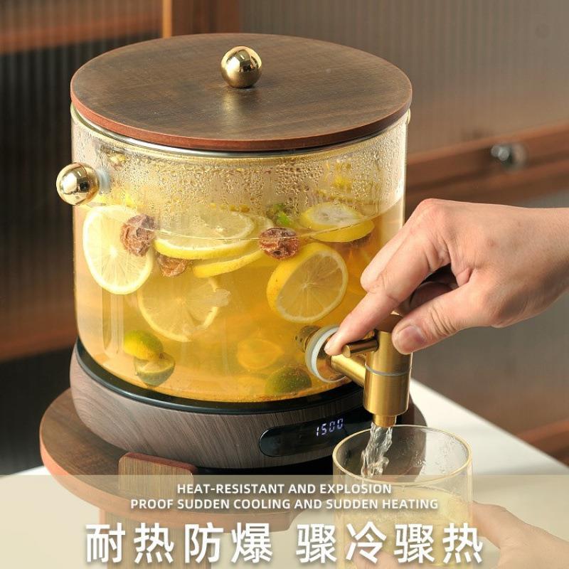 大容养量玻璃烧冷热水壶带可龙头耐高温饮料果汁凉ltao9318生酒店