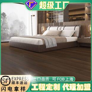 WPC奶木原塑板12mm静音垫法式油木WPC地板家装防水0.5mm耐地磨层