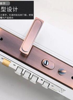 防盗OEL门大锁套装家用通型不锈钢双开门锁具木门锁整用套防C级盗