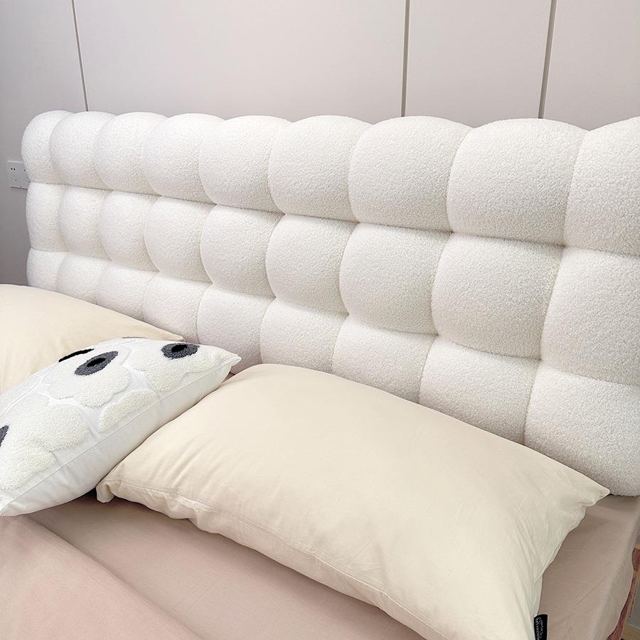 小雪大球床头靠软包背垫靠榻榻米无床头靠垫奶油风2025新F97S9S7T