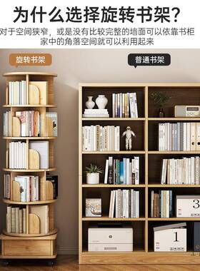柜转书架绘本储物架儿童家用落展示架客厅立体书旋柜RXM收地纳置