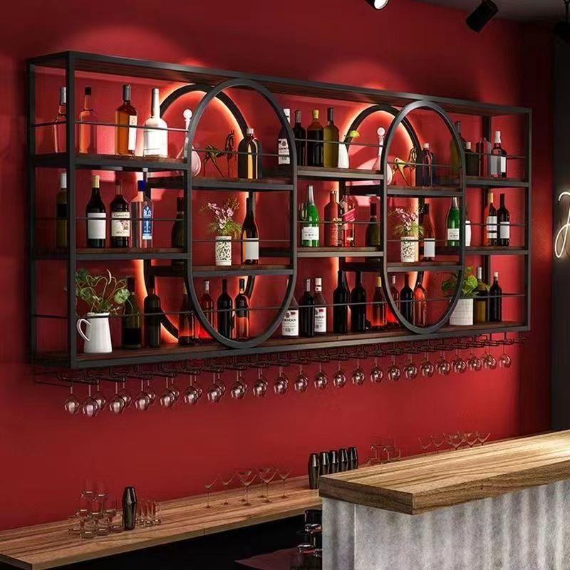 酒吧酒架壁挂酒新款墙上挂挂墙酒架家柜XX832248用客厅铁艺红酒架