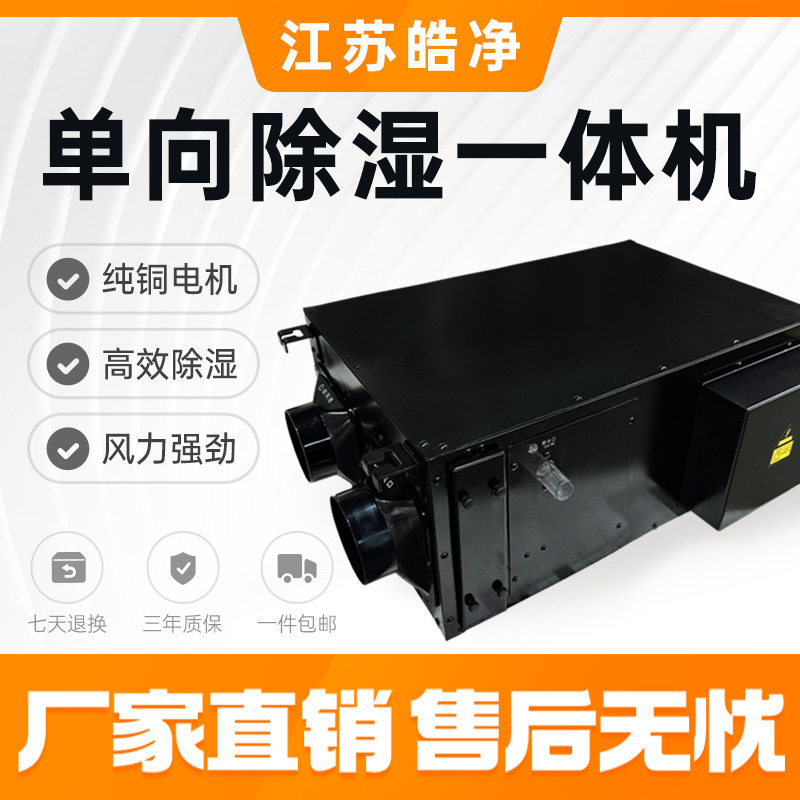新风除湿一体机别墅地下室净化新风系统防潮室外户外排烟吊顶风机