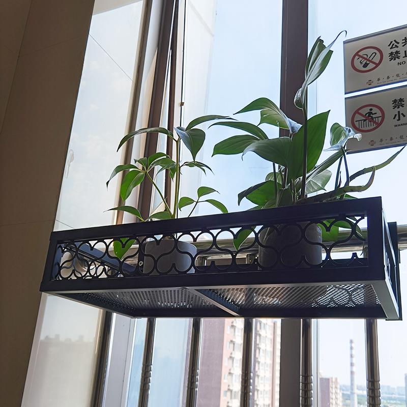 艺K8阳台护栏花悬挂式铁护栏花盆架多hl001肉挂栏杆花架室内架窗