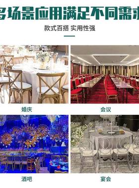 竹玫节椅宴会椅金属靠椅酒店餐KRM椅瑰金镀山字头古堡椅电背高靠